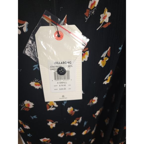 Billabong “Sweet Edges” Midi Dress Floral Print SZ XS - Picture 9 of 9